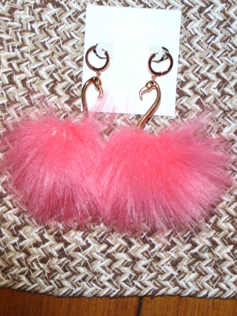 NWT Kate Spade New York "By the Pool " Flamingo necklace and earrings set.  FAB! - Picture 11 of 13